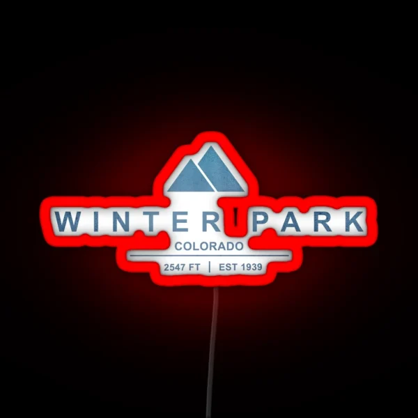 Winter Park Ski Resort Colorado RGB Neon Sign