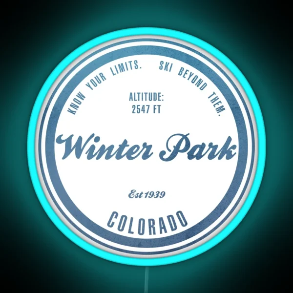 Winter Park Ski Resort Colorado RGB Neon Sign