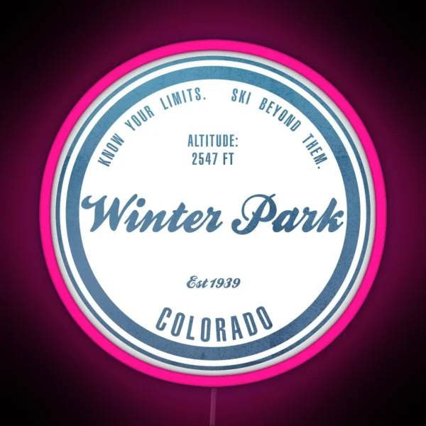 Winter Park Ski Resort Colorado RGB Neon Sign