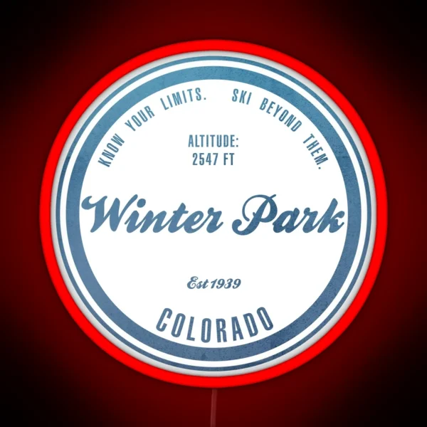 Winter Park Ski Resort Colorado RGB Neon Sign
