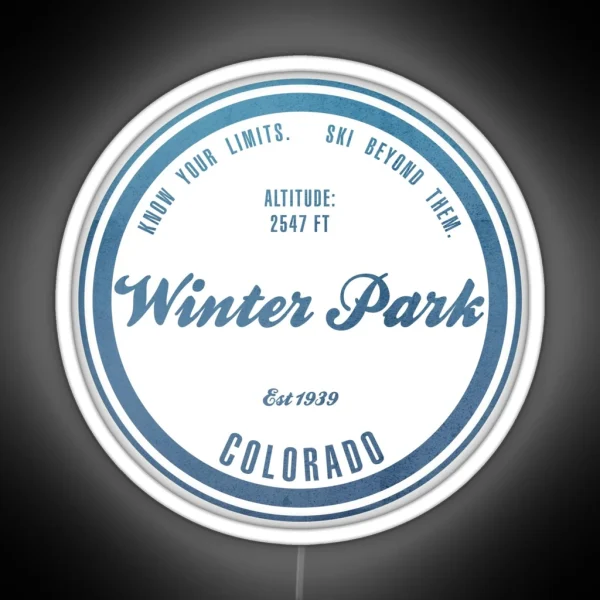 Winter Park Ski Resort Colorado RGB Neon Sign