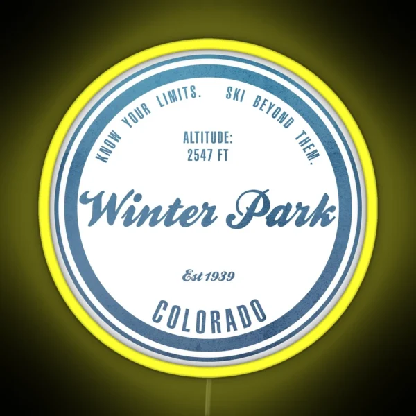 Winter Park Ski Resort Colorado RGB Neon Sign