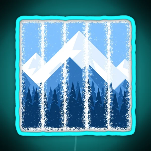 Winter Peaks RGB Neon Sign
