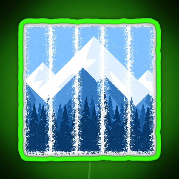 Winter Peaks RGB Neon Sign