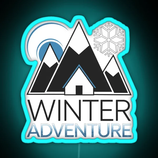 Winter Peaks RGB Neon Sign