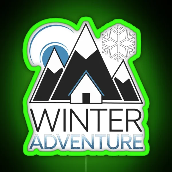 Winter Peaks RGB Neon Sign