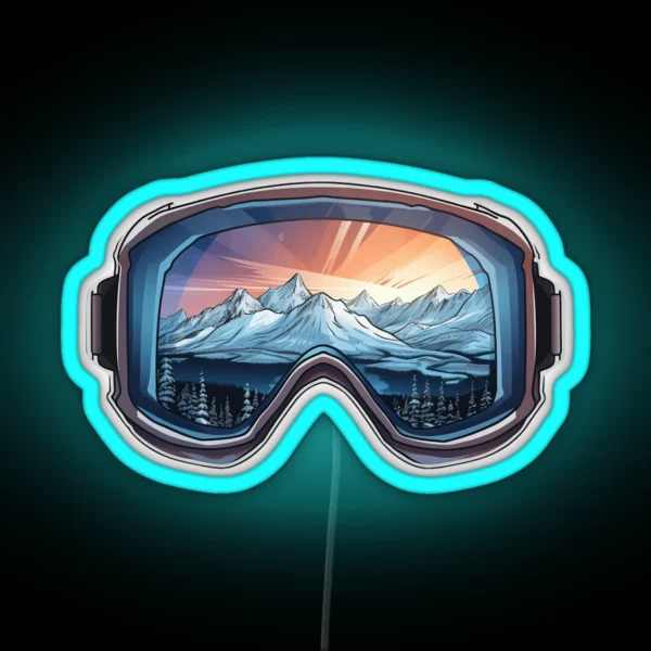 Winter Ski Goggle Led RGB Neon Sign
