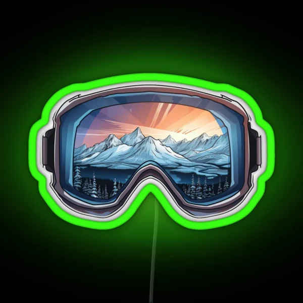 Winter Ski Goggle Led RGB Neon Sign