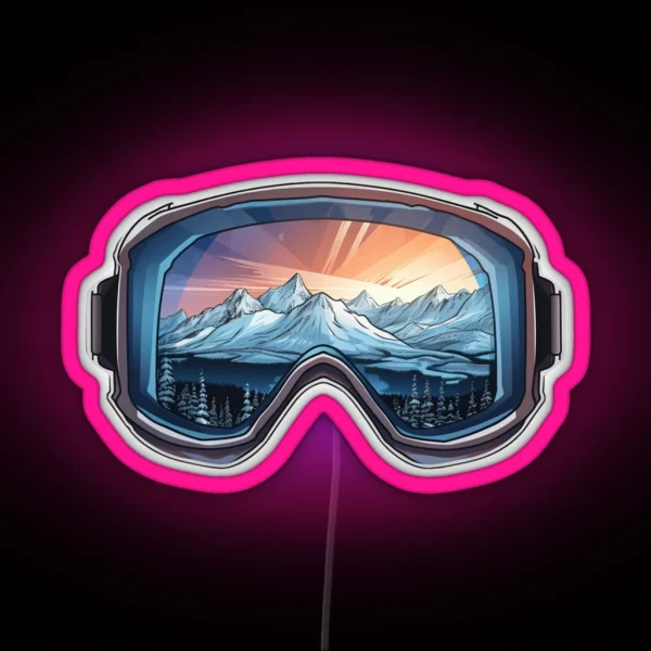 Winter Ski Goggle Led RGB Neon Sign