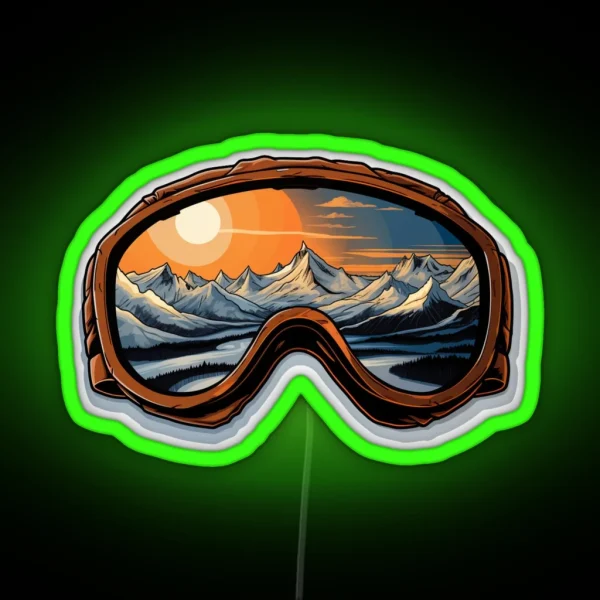Winter Ski Goggles Led RGB Neon Sign