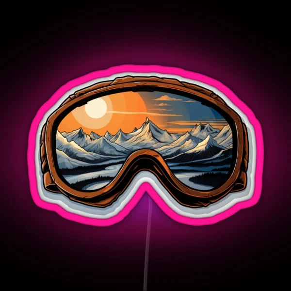 Winter Ski Goggles Led RGB Neon Sign