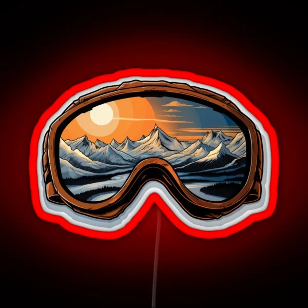 Winter Ski Goggles Led RGB Neon Sign
