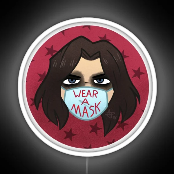 Winter Soldier Wear A Mask RGB Neon Sign