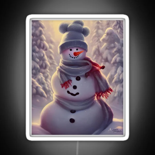 Winter Wonderland Snowman RGB Neon Sign
