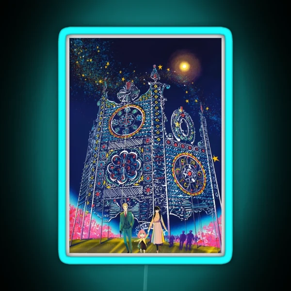 Winter Wonderland X Spy Family RGB Neon Sign