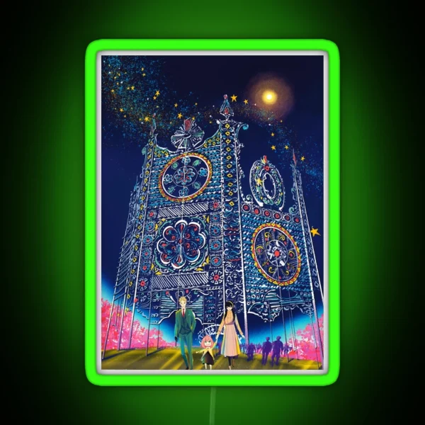 Winter Wonderland X Spy Family RGB Neon Sign