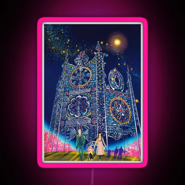 Winter Wonderland X Spy Family RGB Neon Sign