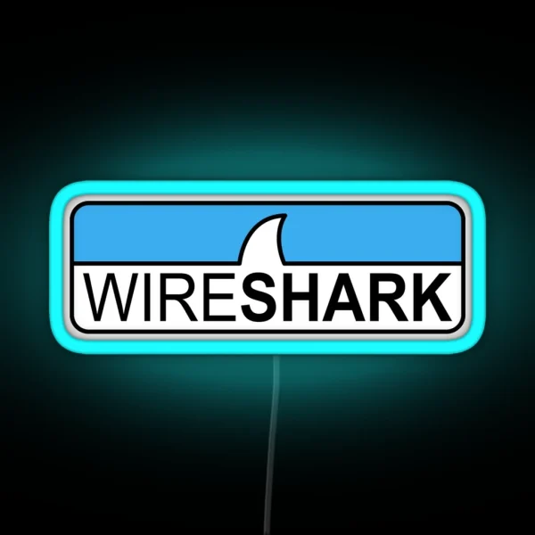 Wireshark Hi Res Logo Horizontal RGB Neon Sign