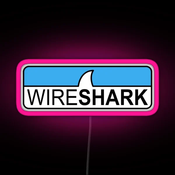 Wireshark Hi Res Logo Horizontal RGB Neon Sign