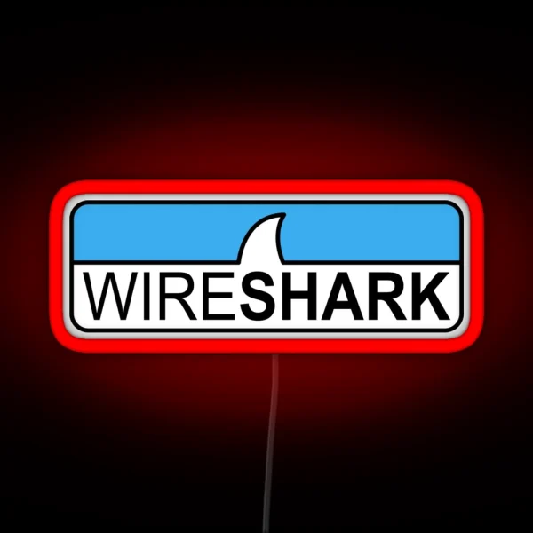 Wireshark Hi Res Logo Horizontal RGB Neon Sign