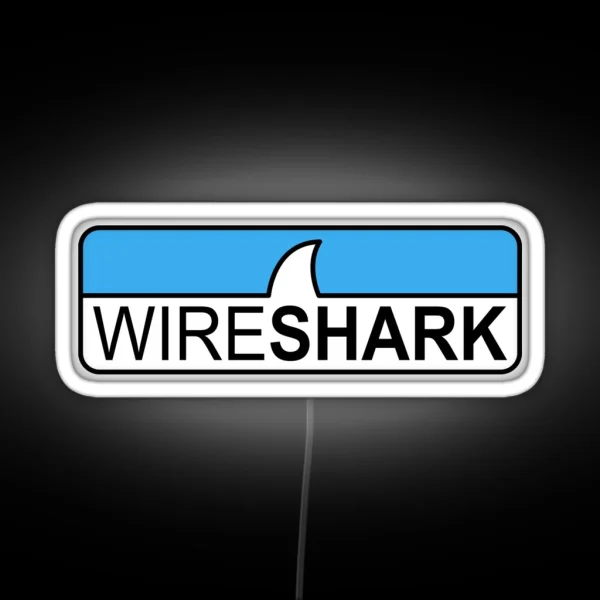 Wireshark Hi Res Logo Horizontal RGB Neon Sign
