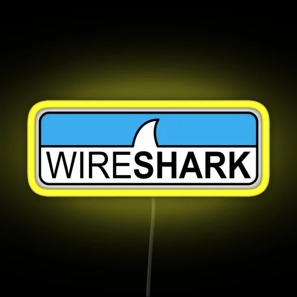 Wireshark Hi Res Logo Horizontal RGB Neon Sign
