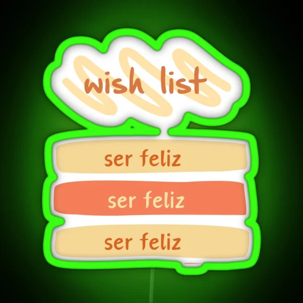 Wish List Morning Ritual High Vibrations RGB Neon Sign