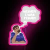 Neon sign with colorful RGB letters spelling out 'Wishin I was fishin'