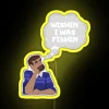 RGB Neon Sign with Yellow Color, a Humorous Gift for Fishermen and Fishing Enthusiasts