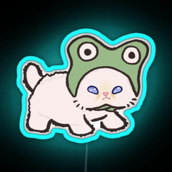 Wisp Frog Hat RGB Neon Sign