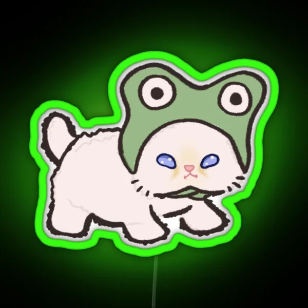 Wisp Frog Hat RGB Neon Sign