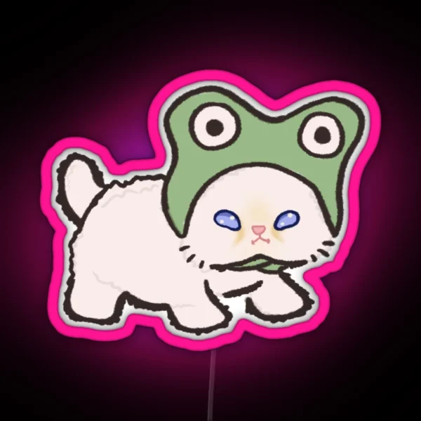 Wisp Frog Hat RGB Neon Sign