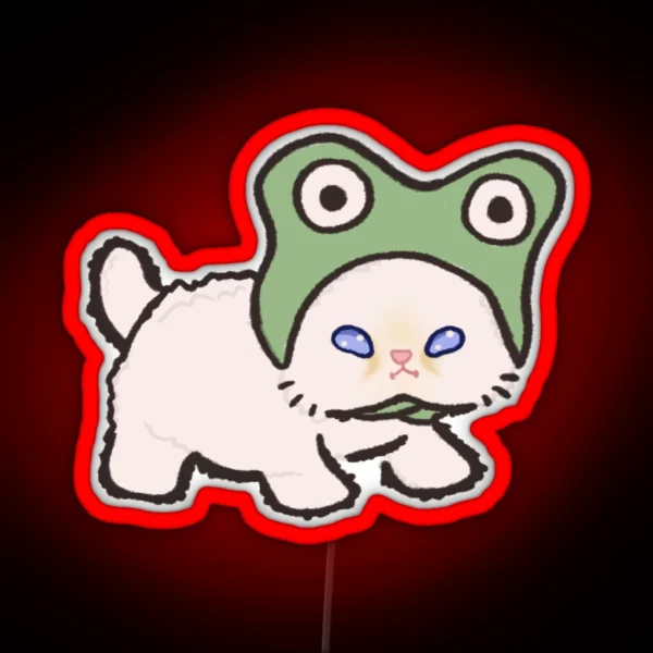 Wisp Frog Hat RGB Neon Sign