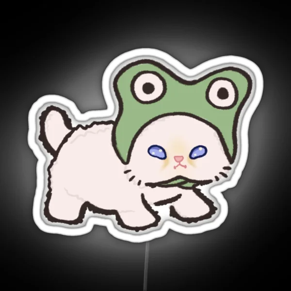 Wisp Frog Hat RGB Neon Sign
