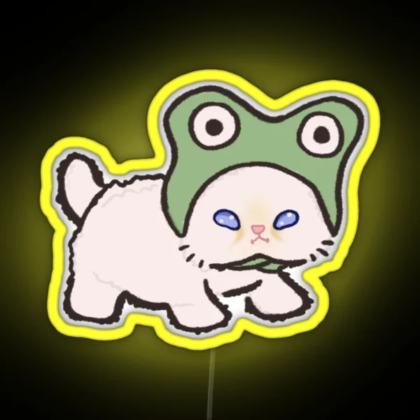 Wisp Frog Hat RGB Neon Sign