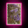 Wisteria flower in neon pink, watercolor style