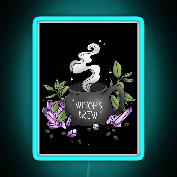 Witch S Brew For Coffee Lover Witches RGB Neon Sign