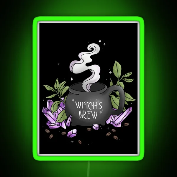 Witch S Brew For Coffee Lover Witches RGB Neon Sign