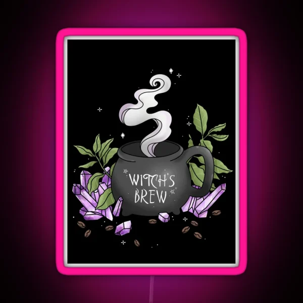 Witch S Brew For Coffee Lover Witches RGB Neon Sign