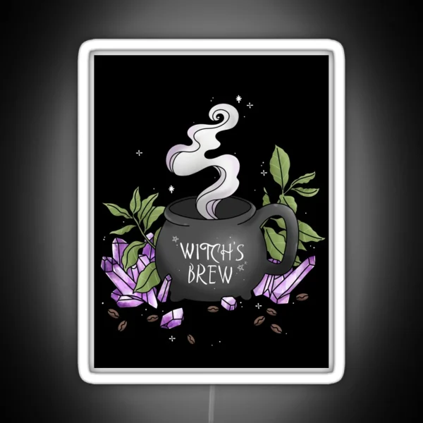 Witch S Brew For Coffee Lover Witches RGB Neon Sign