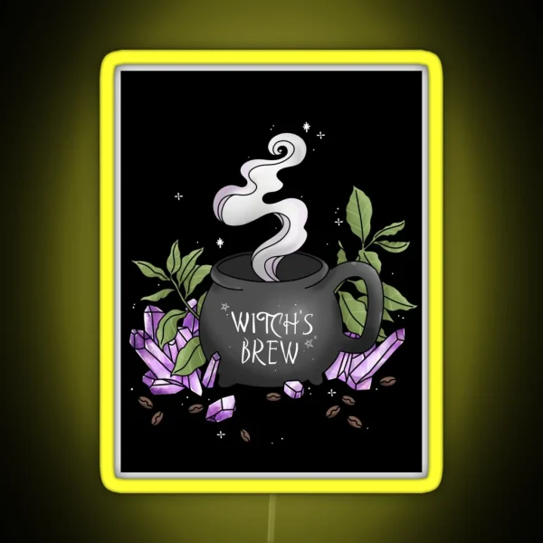 Witch S Brew For Coffee Lover Witches RGB Neon Sign