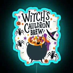 Witch S Cauldron Brew Halloween RGB Neon Sign