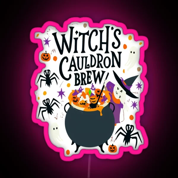 Witch S Cauldron Brew Halloween RGB Neon Sign