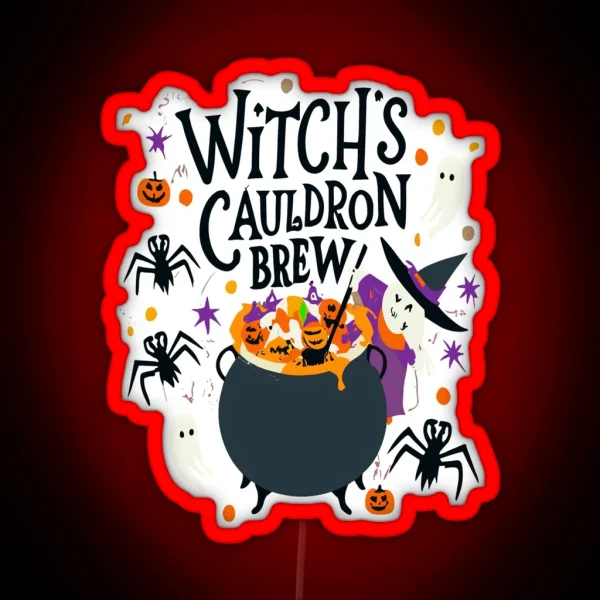 Witch S Cauldron Brew Halloween RGB Neon Sign
