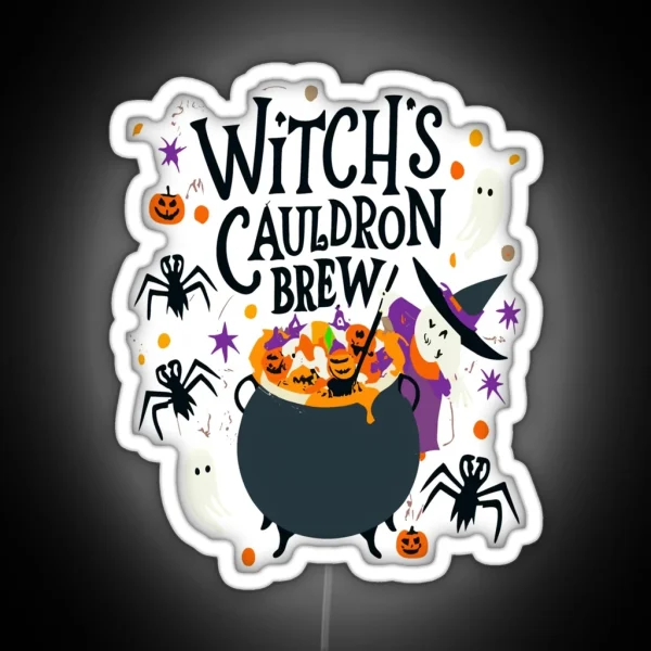 Witch S Cauldron Brew Halloween RGB Neon Sign