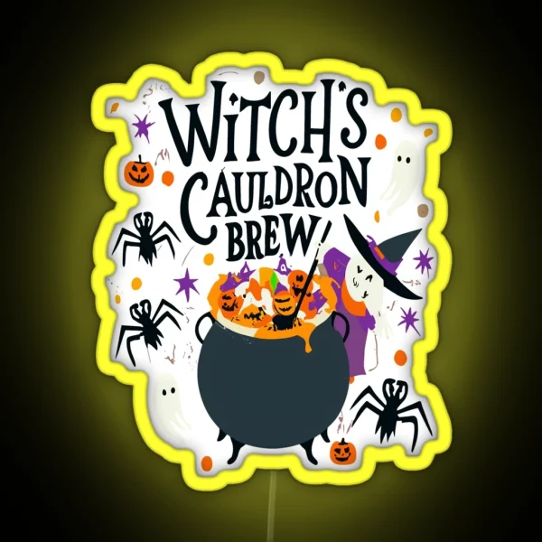 Witch S Cauldron Brew Halloween RGB Neon Sign
