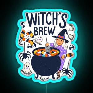 Witch S Cauldron Brew Halloween RGB Neon Sign