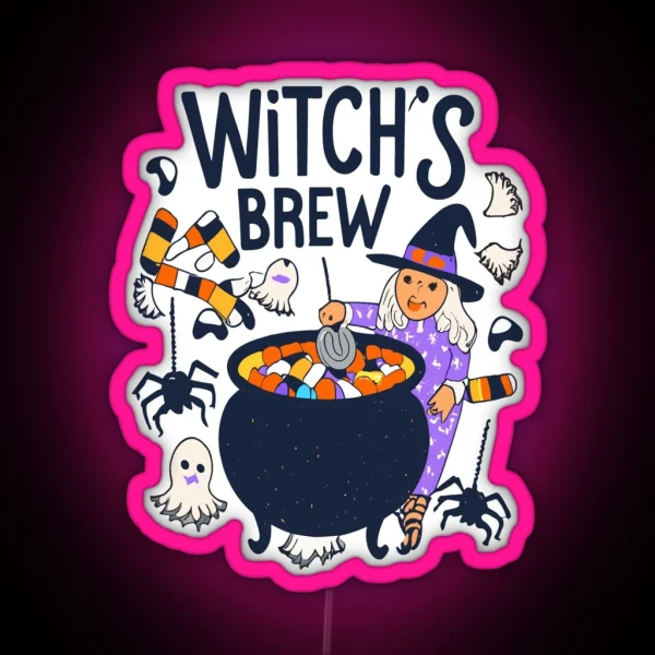 Witch S Cauldron Brew Halloween RGB Neon Sign