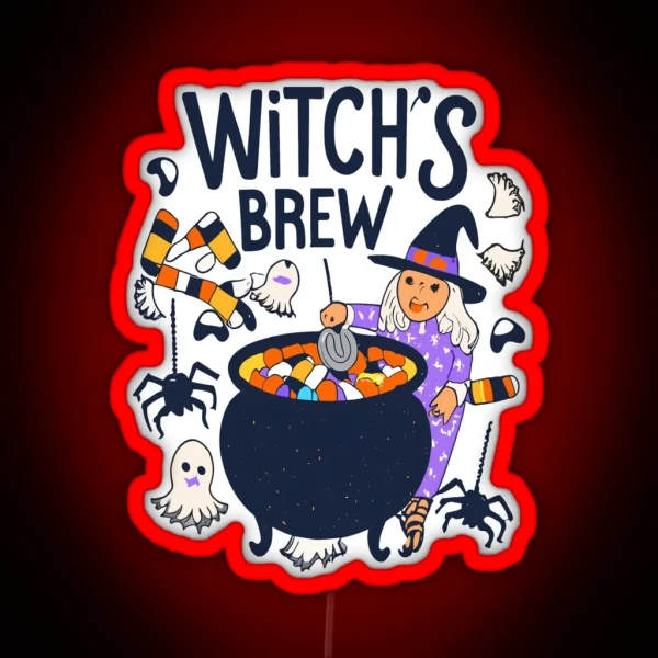 Witch S Cauldron Brew Halloween RGB Neon Sign