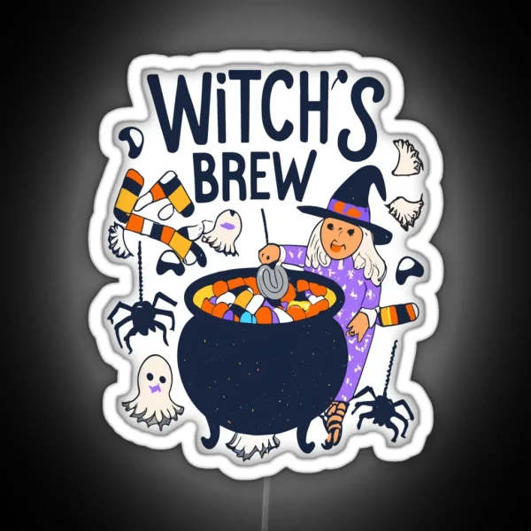 Witch S Cauldron Brew Halloween RGB Neon Sign